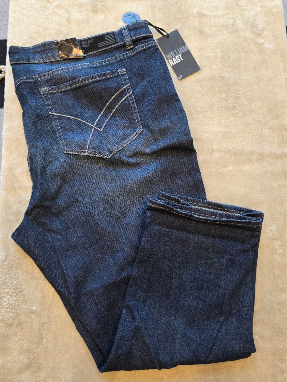 NWT William Rast Rolled Crop Plus Size Jeans 24W -Dark Wash Stretch